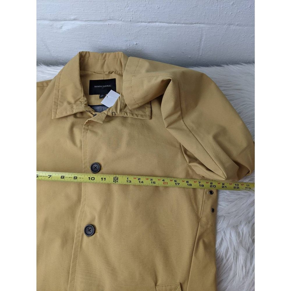 Banana Republic Beige Light Mustard Coat Trench Sz Small S NWT - Picture 5 of 6
